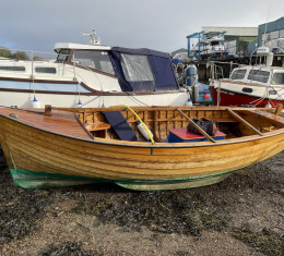 Traditional clinker motor launch for sale