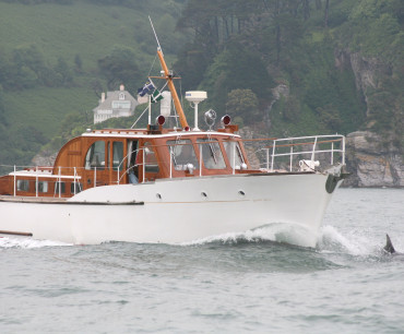 classic wooden motor yacht