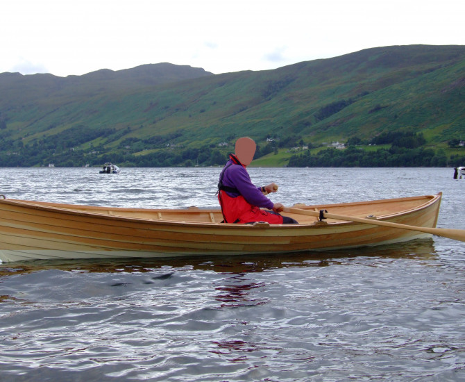 Paul Gartside rowing skiff