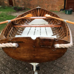 Clinker plywood rowing dinghy