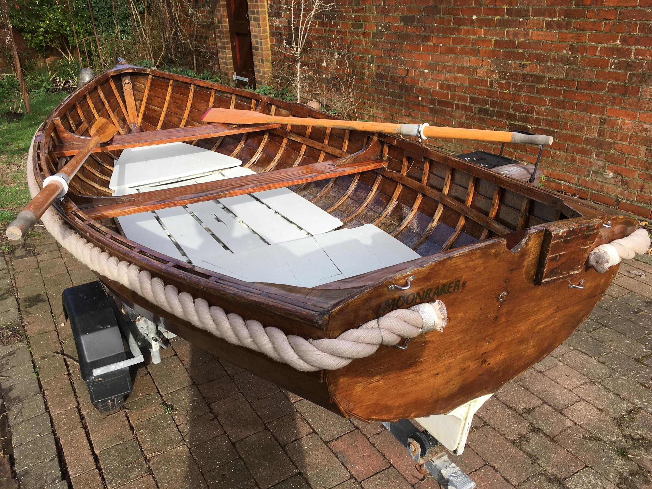 clinker plywood rowing dinghy wooden rowing boat for sale