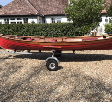 rowing boat on a trailer