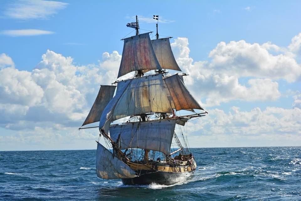 Tall Ship Phoenix with sails unfurled