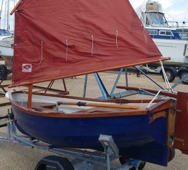 Traditional clinker dinghy