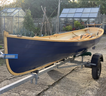 Wooden rowing skiff for sale