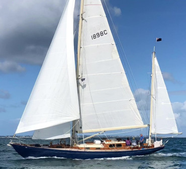 Classic wooden yawl yacht for sale