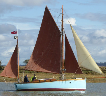 Traditional wooden gaff yawl for sale