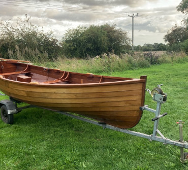 Classic wooden electric launch for sale