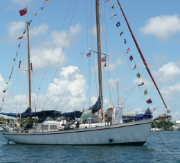 Classic wooden sailing ketch yacht for sale