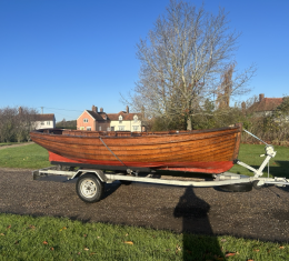 Wooden clinker dinghy for sale