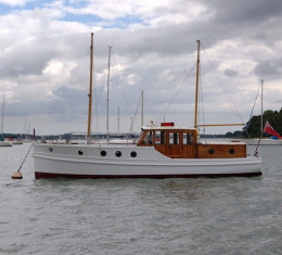 Classic wooden motor yacht for sale