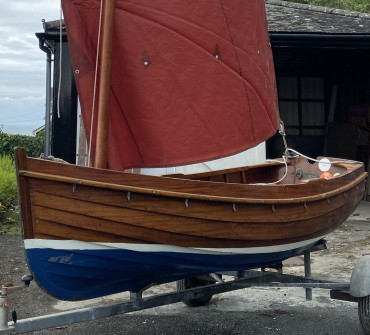 Classic wooden clinker dinghy for sale