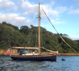GRP traditional gaff cutter yacht for sale